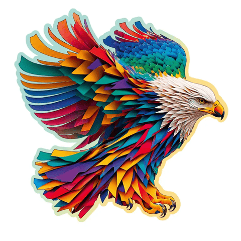 Medinė dėlionė Ryškusis erelis – 250 detalių, 30 x 30 cm