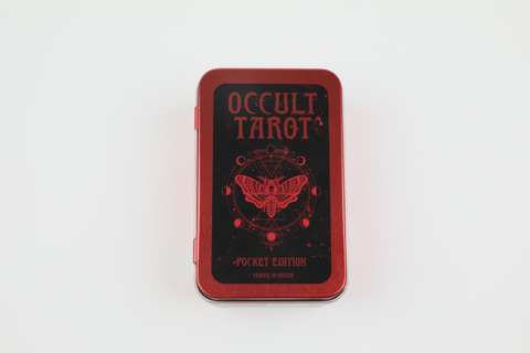 Occult Tarot kišeninės kortos skardinėje dėžutėje – 78 kortų kaladė