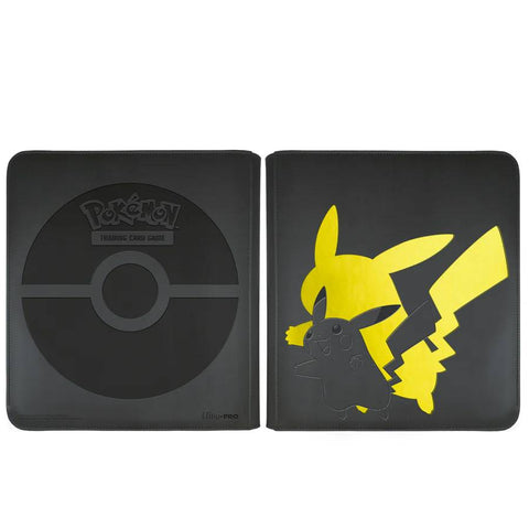 Pokémon Pikachu Premium PRO segtuvas su užtrauktuku – 12 kišenių, 480 kortų
