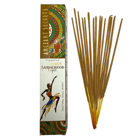 Golden Ancient kopalo ir sandalmedžio smilkalai Vijayshree – meditacijai