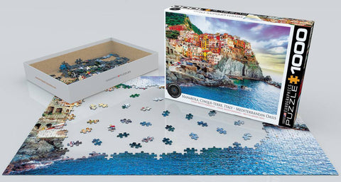 Manarola „Cinque Terre“ 1000 detalių dėlionė – iš perdirbto popieriaus