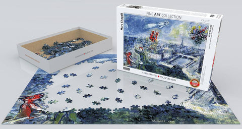 Marc Chagall „Paryžiaus puokštė“ 1000 dalių dėlionė 50x70 cm