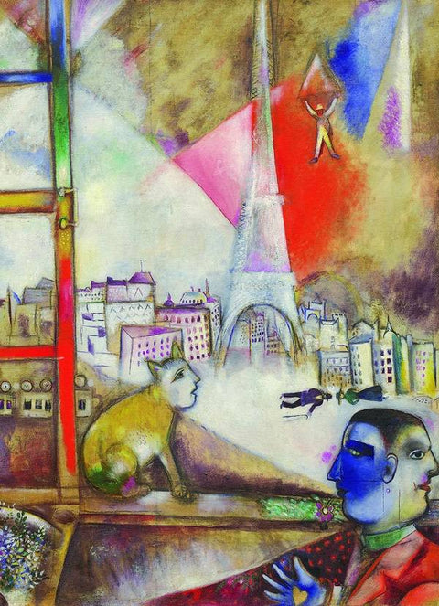 Marc Chagall „Paryžius pro langą“ 1000 detalių dėlionė 50x70 cm