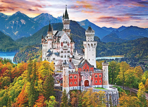Neuschwanstein pilis rudenį – 1000 detalių dėlionė
