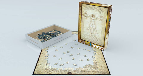 Leonardo da Vinci „Vitruvijaus žmogus“ 1000 detalių dėlionė 50x70 cm