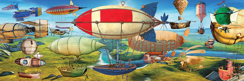 1000 dalių panoraminė dėlionė „Didžiosios lenktynės“ 99×33 cm, premium kokybė