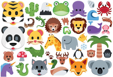 Laukiniai gyvūnai Emoji dėlionė 100 dalių – kokybiška, vaikams nuo 8 m.