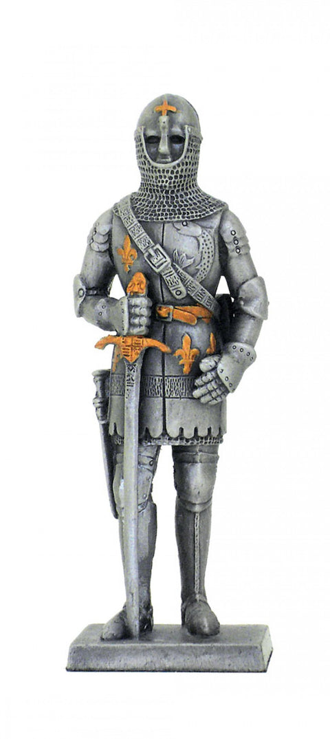 Statulėlė VIDURAMŽIŲ kareivis Karolis iš Orleano. Aukštis 11cm.