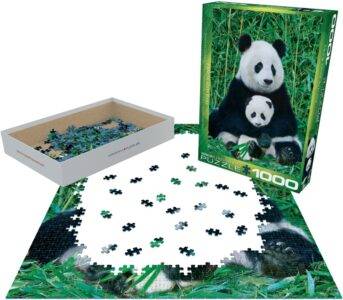 Dėlionė Panda su jaunikliu, EuroGraphics, 1000 detalių