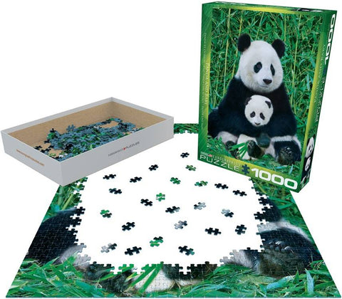 Dėlionė Panda su jaunikliu, EuroGraphics, 1000 detalių