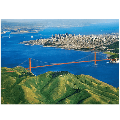 Auksinių vartų tiltas San Franciske – 1000 detalių panorama dėlionė