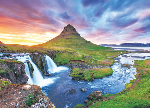 1000 detalių dėlionė „Kirkjufell kalnas, Islandija“ 49×67 cm
