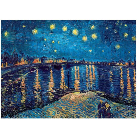 Van Gogho „Žvaigždėta naktis virš Ronos“ dėlionė, 1000 detalių
