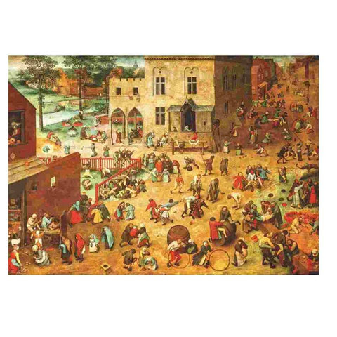 Pieter Bruegel „Vaikų žaidimai“ 1000 dalių dėlionė suaugusiems, premium kokybė