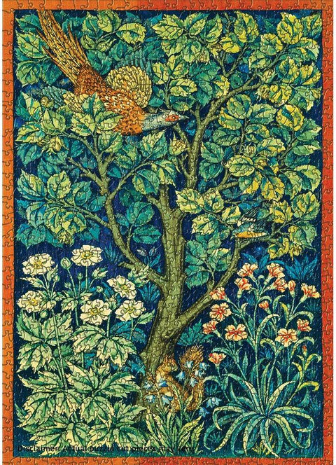 William Morris „Fazano patinas“ 1000 detalių meno dėlionė su „Smart Cut“ technologija