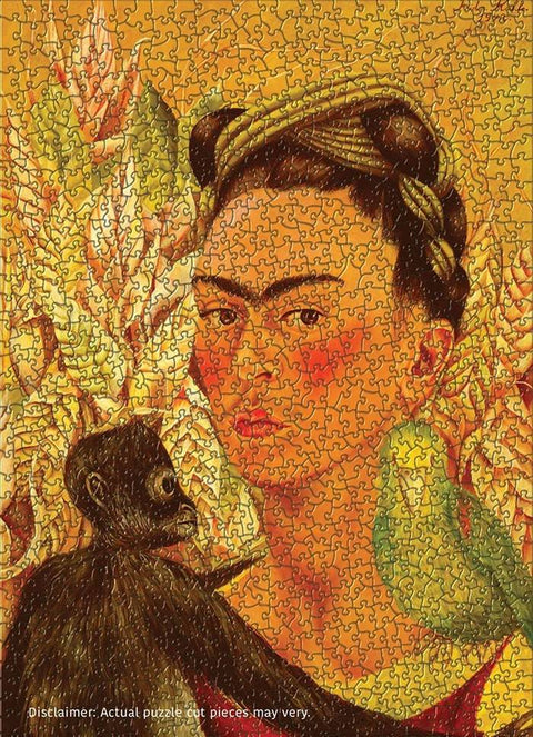 Dėlionė Frida Kahlo Autoportretas su beždžione ir papūga, 1000 detalių
