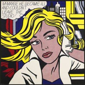 Roy Lichtenstein „M-Maybe“ 1000 detalių pop meno dėlionė suaugusiems