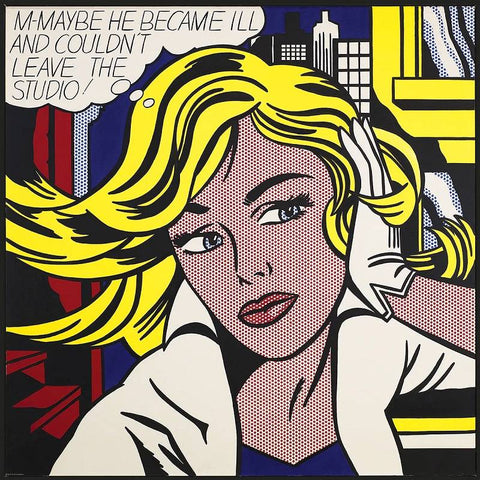 Roy Lichtenstein „M-Maybe“ 1000 detalių pop meno dėlionė suaugusiems