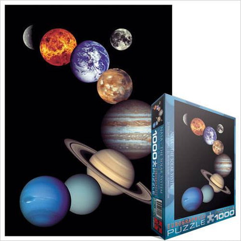 NASA Saulės sistemos dėlionė 1000 detalių – edukacinė, 50x70 cm