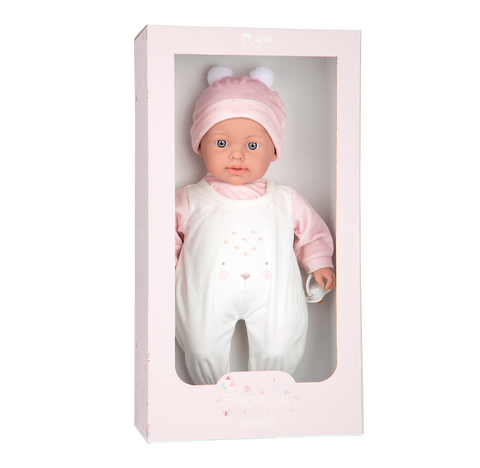 Arias realistiška verkiančio kūdikio lėlė su garsu, 42 cm, rožinė vaikams