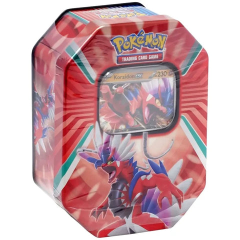 Pokémon TCG Paldea Legends: Koraidon EX metalinė dėžutė (4 boosteriai)