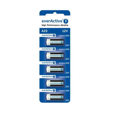 EverActive A23 12V šarminės baterijos nuotolinio valdymo pultams 5 vnt