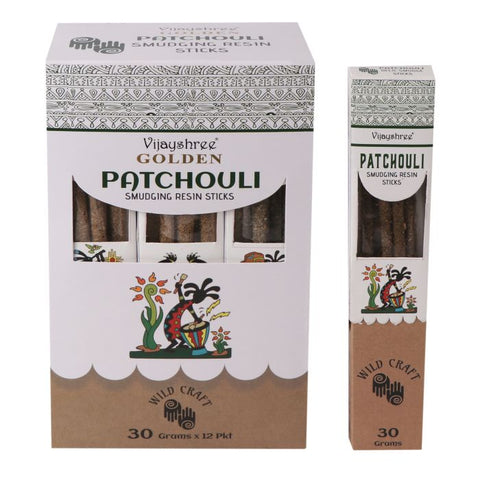 Golden Patchouli smilkalų lazdelės – Ancient Wisdom, natūralios, 6 vnt