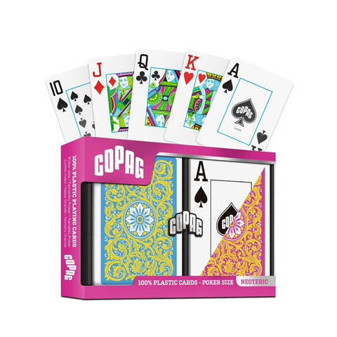 Copag 100% PVC pokerio kortos, 2 kaladžių rinkinys, Jumbo Index