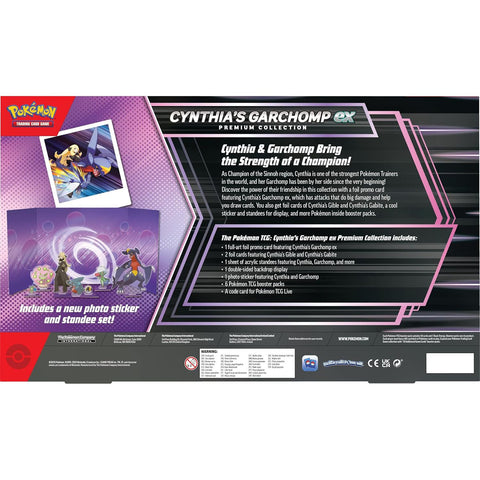 Pokémon TCG Cynthia ir Garchomp ex Premium kolekcija su 6 papildymo pakeliais