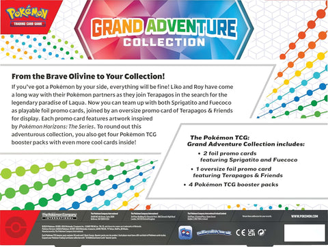 Pokémon TCG Grand Adventure dėžė: promo Sprigatito, Fuecoco, 4 pakuotės