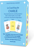 Kortų rinkinys Hyena Soul Shadow, mėlyna dėžutė "Le Coaching de Charlie" su 55 kortomis ir trimis pavyzdinėmis kortomis