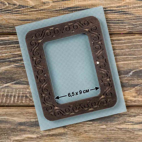 Magnetiniai mediniai siuvinėjimo lankeliai 6,5×9 cm, plokščioms medžiagoms