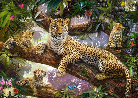 Ravensburger 1000 Puzzle Dėlionė: Leopard Family