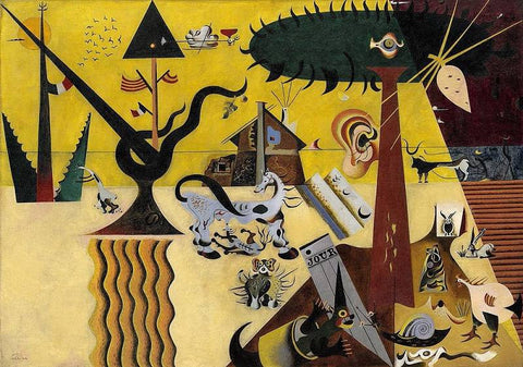 Joan Miró „Žemės dirbimo laukai“ dėlionė 1000 detalių 50×70 cm