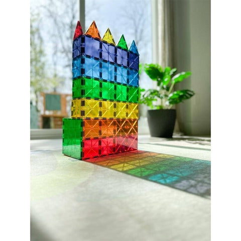 3D magnetinis konstruktorius – skaidrios spalvotos plytelės, 38 det., 3+
