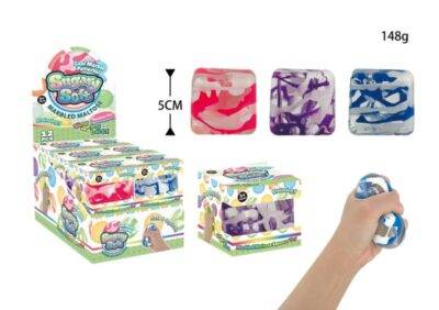 Marmurinis antistresinis ledo kubas 5x5 cm – spaudžiamas sensorinis žaislas