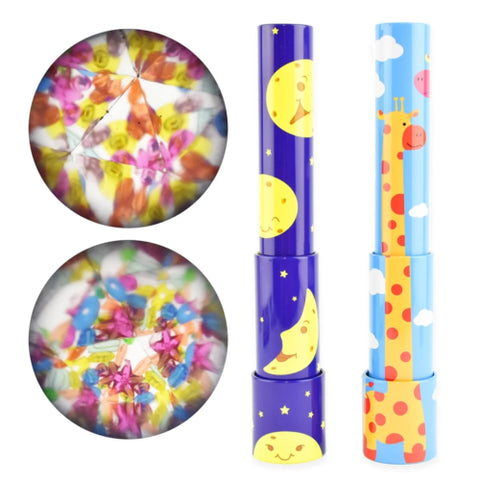 Užburiantis 25 cm kaleidoskopas vaikams nuo 3 m. – lavina kūrybiškumą