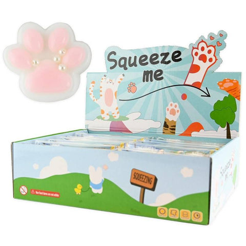 Katės letenėlės squishy antistresinis žaislas su ausytėmis 7 cm