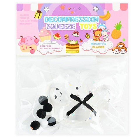 Permatoma katės letenėlė Squishy – antistresinis jutiminis žaislas su blizgučiais 7 cm