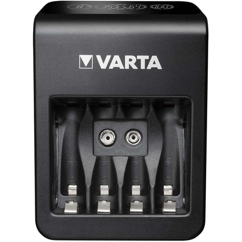 Varta LCD baterijų įkroviklis AA/AAA/9V su USB, 4x AA komplekte