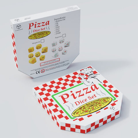 Pica Margherita stalo RPG kauliukų rinkinys – žalia-raudona, kolekcijai