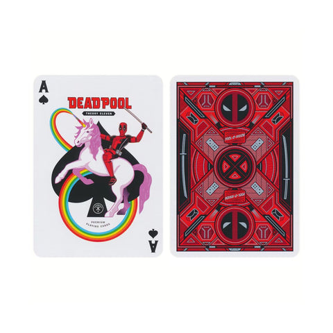 Deadpool žaidimo kortos Theory11 – kolekcinės, pokerio dydžio, pagaminta JAV