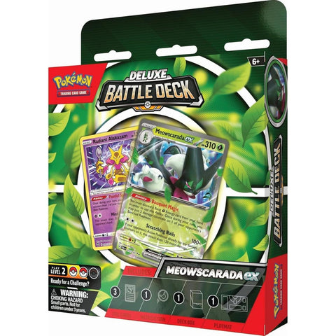 Pokémon Meowscarada ex Deluxe Battle galinga kortų kaladė