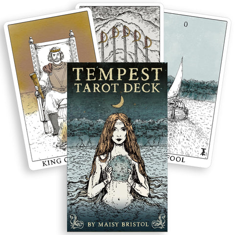 Tempest Tarot kortos – jūrinė kaladė, 78 kortos + reikšmių knygelė