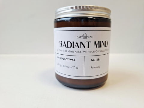 Aromaterapinė sojų žvakė Radiant Mind – rozmarinas, 40 val. veganiška