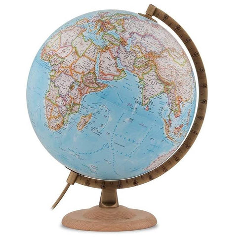 National Geographic politinis gaublys 30 cm su riešutmedžio padu, anglų kalba