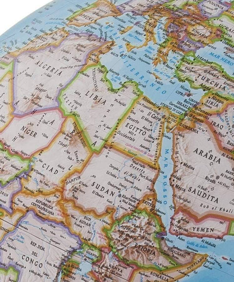 National Geographic politinis gaublys 30 cm su riešutmedžio padu, anglų kalba