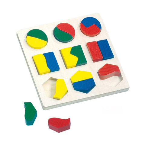 Bino medinė lavinamoji geometrinių formų dėlionė, 17×17 cm, 3+