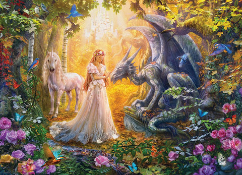 500 dalių dėlionė „Princesės sodas“ su didelėmis detalėmis 67×49 cm