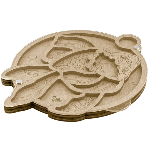 Karoliukų organizatorius su permatomu dangteliu ir magnetu, 14,5×14,5 cm